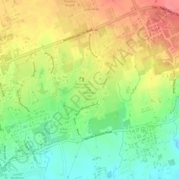Mapa topográfico Malarayat Hill, altitud, relieve