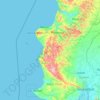 Mapa topográfico Cerros de Paján, altitud, relieve