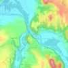 Mapa topográfico Saut du Loup, altitud, relieve