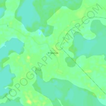 Mapa topográfico El Mamon, altitud, relieve