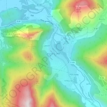 Mapa topográfico Bout de la Lande, altitud, relieve