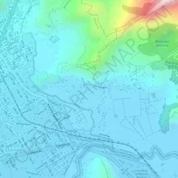 Mapa topográfico TOCOGUA, altitud, relieve