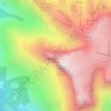 Mapa topográfico Tête d'Aurouze, altitud, relieve