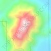 Mapa topográfico Cerro Chajnantor, altitud, relieve