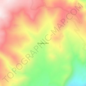 Mapa topográfico Huayllacucho, altitud, relieve