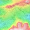 Mapa topográfico Ju de Frara - Grödner Joch - Passo Gardena, altitud, relieve