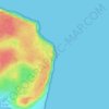 Mapa topográfico Cap Leucate, altitud, relieve