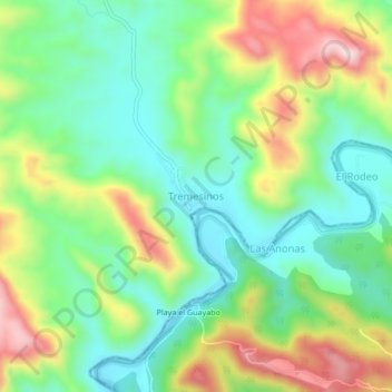 Mapa topográfico Tremesinos, altitud, relieve