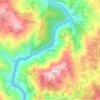 Mapa topográfico São Lourenço, altitud, relieve