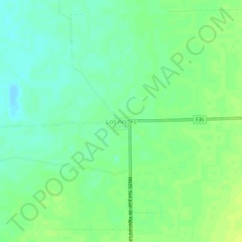 Mapa topográfico Los Andes, altitud, relieve