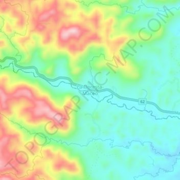 Mapa topográfico La Floresta-Maceo, altitud, relieve