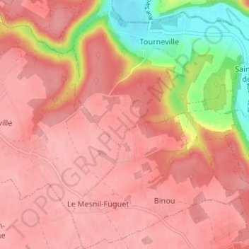 Mapa topográfico Autrebosc, altitud, relieve