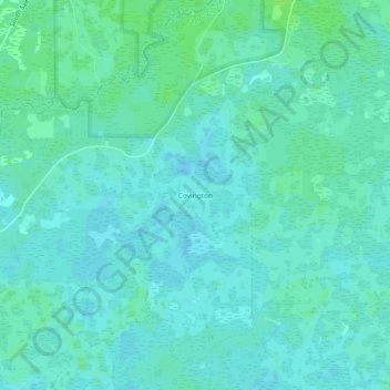 Mapa topográfico Covington, altitud, relieve