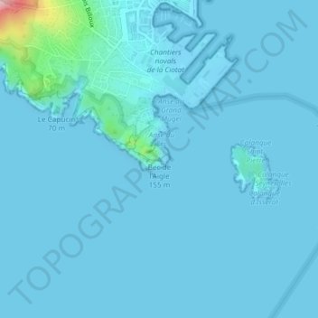 Mapa topográfico Bec de l'aigle, altitud, relieve