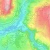 Mapa topográfico Onnex, altitud, relieve