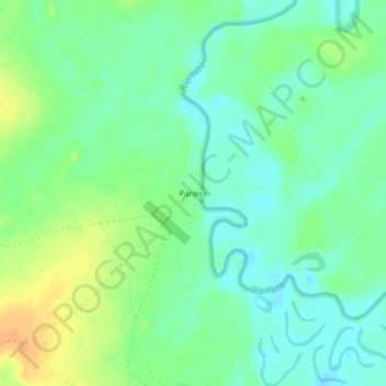 Mapa topográfico Paraiso, altitud, relieve