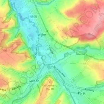 Mapa topográfico Kapolder, altitud, relieve