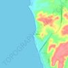 Mapa topográfico Punta Las Peñitas, altitud, relieve
