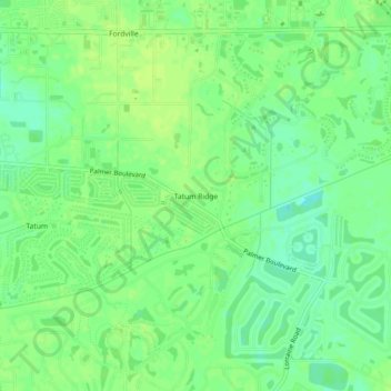 Mapa topográfico Tatum Ridge, altitud, relieve