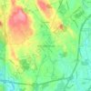 Mapa topográfico North Attleborough, altitud, relieve