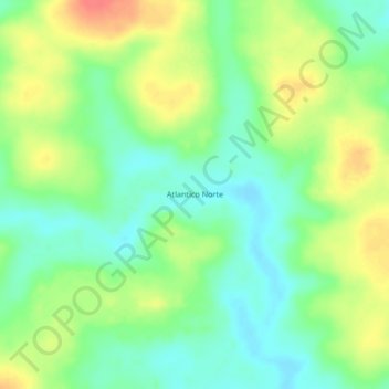 Mapa topográfico Atlantico Norte, altitud, relieve