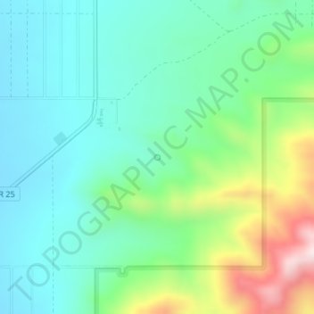 Mapa topográfico Dolan Springs, altitud, relieve