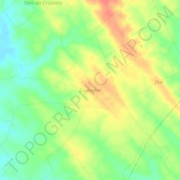 Mapa topográfico Contador, altitud, relieve