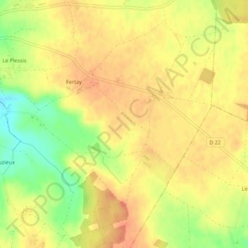 Mapa topográfico Le Grand Guignier, altitud, relieve