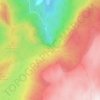 Mapa topográfico Nacimiento del Río Mundo, altitud, relieve