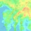 Mapa topográfico Mane Er Groez, altitud, relieve