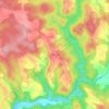 Mapa topográfico Mespoulié, altitud, relieve