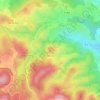 Mapa topográfico La Cride, altitud, relieve