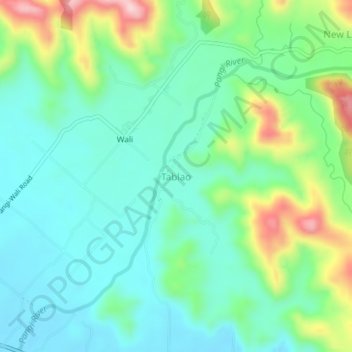 Mapa topográfico Tablao, altitud, relieve
