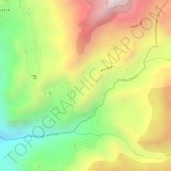 Mapa topográfico Ritacuba, altitud, relieve