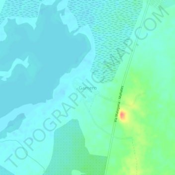 Mapa topográfico Gamero, altitud, relieve