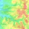 Mapa topográfico Alpine Hills, altitud, relieve