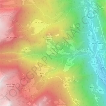 Mapa topográfico Son, altitud, relieve