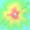 Mapa topográfico Volcán Puntiagudo, altitud, relieve