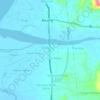 Mapa topográfico Purok 3 Redrying, altitud, relieve