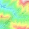 Mapa topográfico Tinerhourhine, altitud, relieve