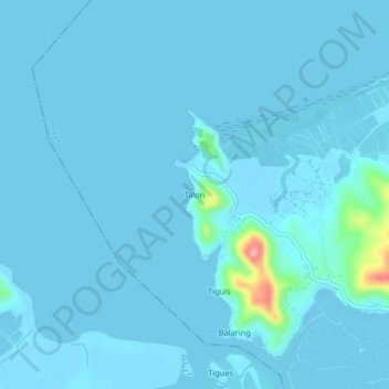 Mapa topográfico Talon, altitud, relieve