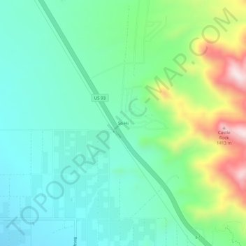 Mapa topográfico So-Hi, altitud, relieve