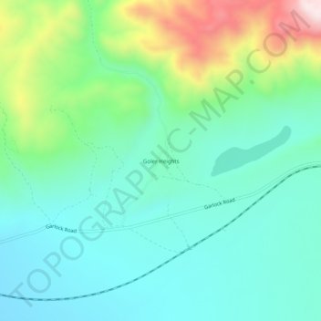 Mapa topográfico Goler Heights, altitud, relieve