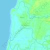 Mapa topográfico San Sebastian, altitud, relieve