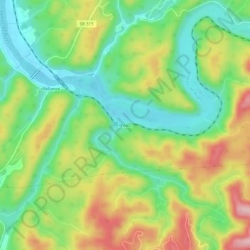 Mapa topográfico Probst, altitud, relieve