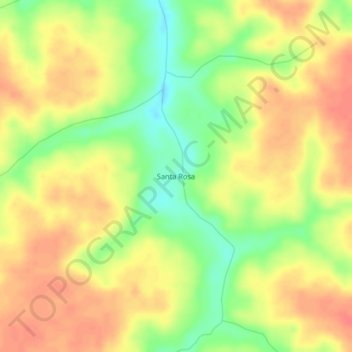 Mapa topográfico Santa Rosa, altitud, relieve