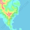Mapa topográfico Pulang Pantad, altitud, relieve