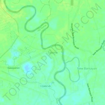 Mapa topográfico Talomo, altitud, relieve