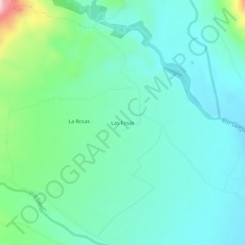 Mapa topográfico Las Fosas, altitud, relieve