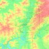 Mapa topográfico Rockford, altitud, relieve